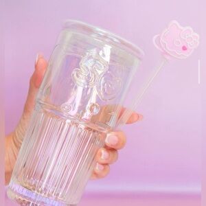 Hello Kitty cafe glass tumbler